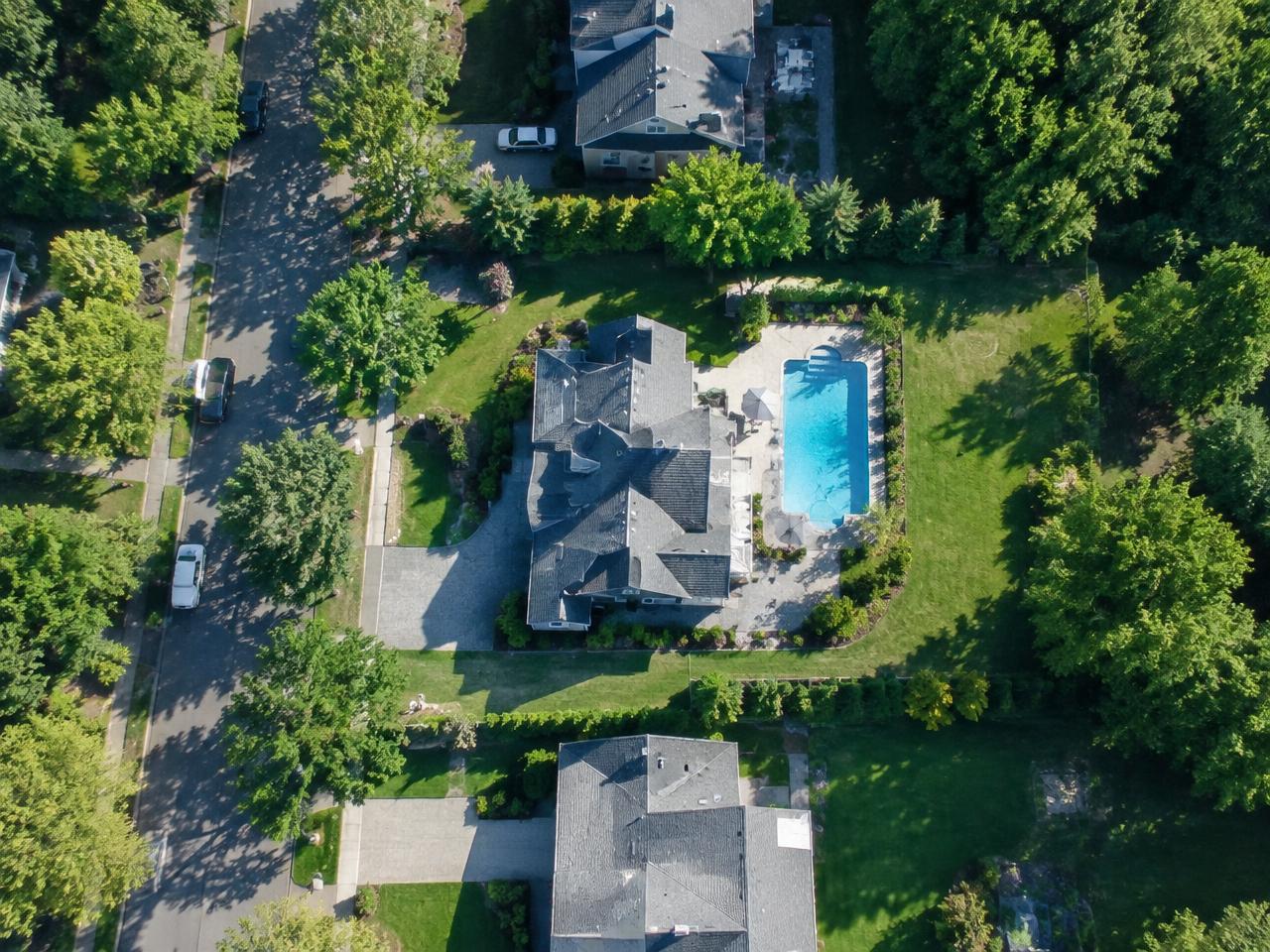 Sample imagery: aerial view of a property