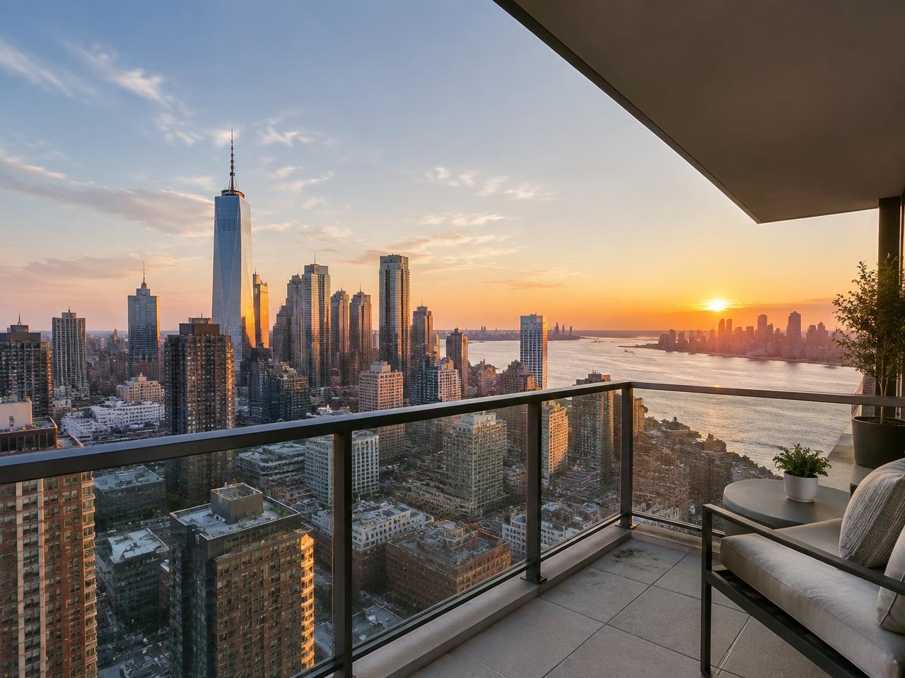 Sample imagery: skyline view from a balcony